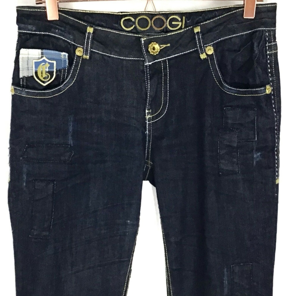 COOGI Patch Embroidered Dark MidRise Jeans Jr's 9 - Picture 3 of 8